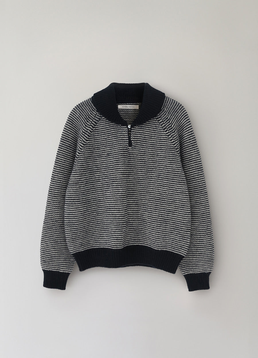 Nothing Written Caron stripe jumper (Dark navy)