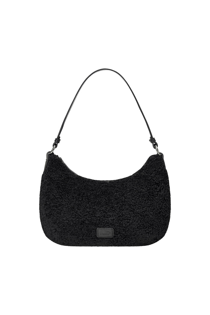 Emis Teddy Hobo Bag-Black