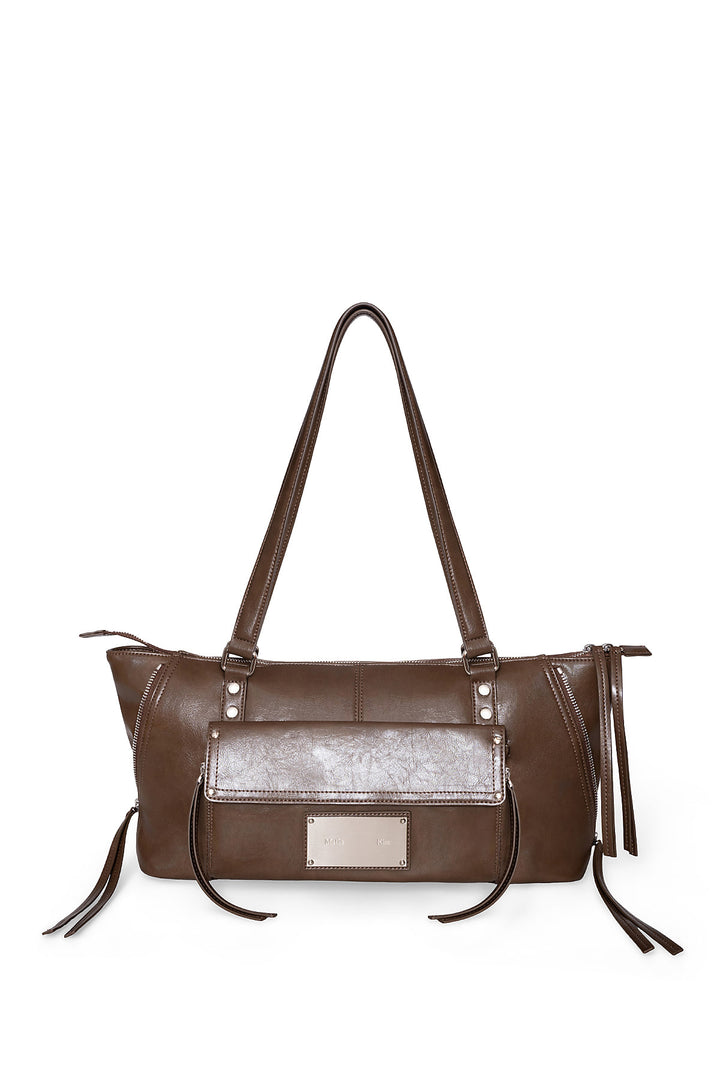 Matinkim Flap Pocket Shoulder Bag IN Brown