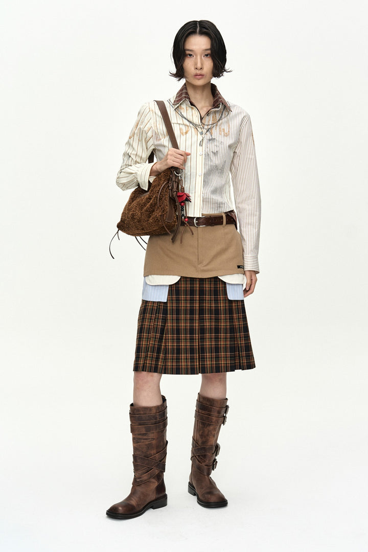 Andersson Bell Necklace & Choker Trompe-L'Oeil Graphic Shirt