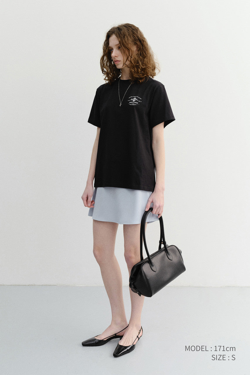 Dunst Unisex Cupid Arch Back Logo T-Shirt Black