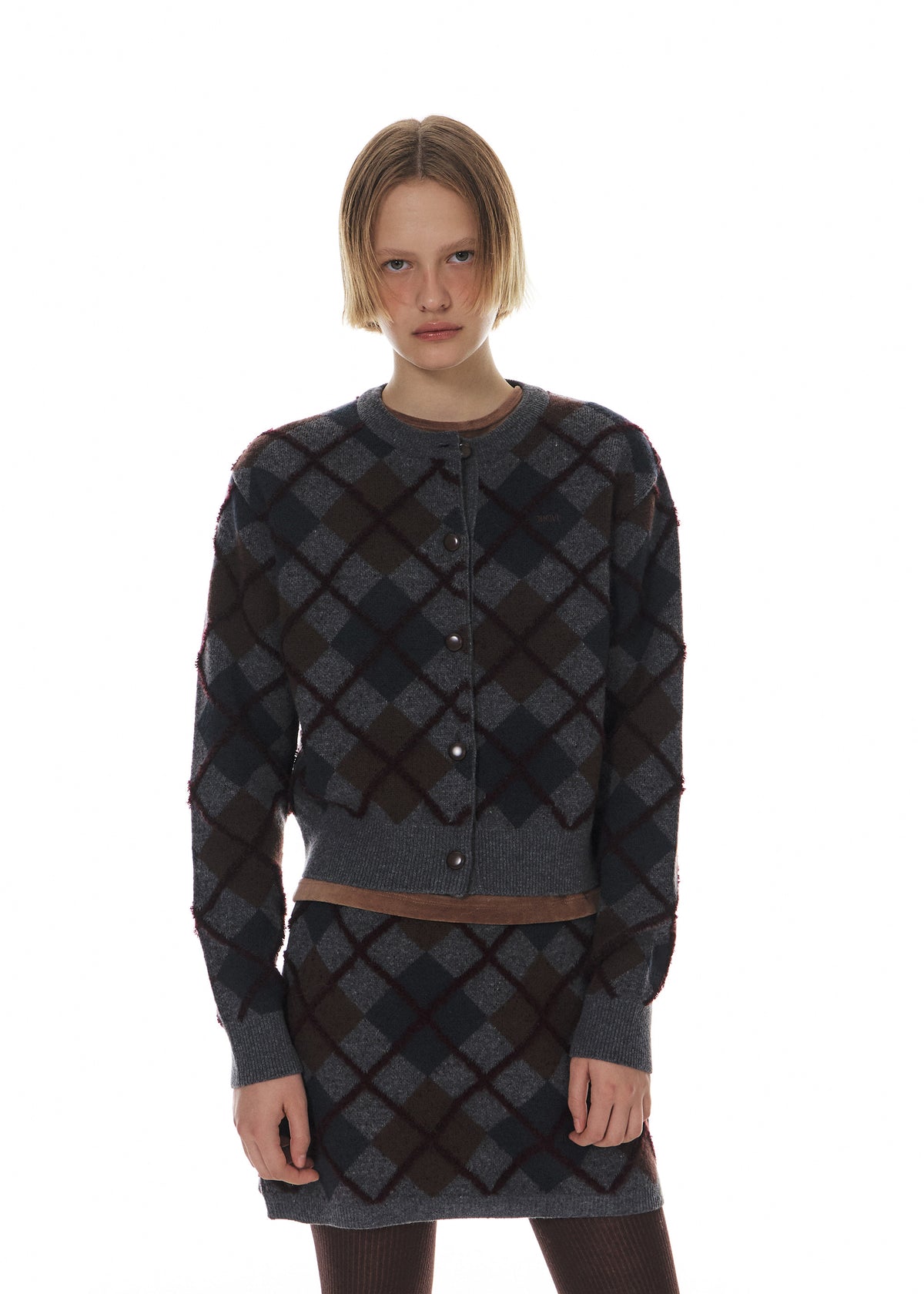 Grove Stitch Argyle Skirt