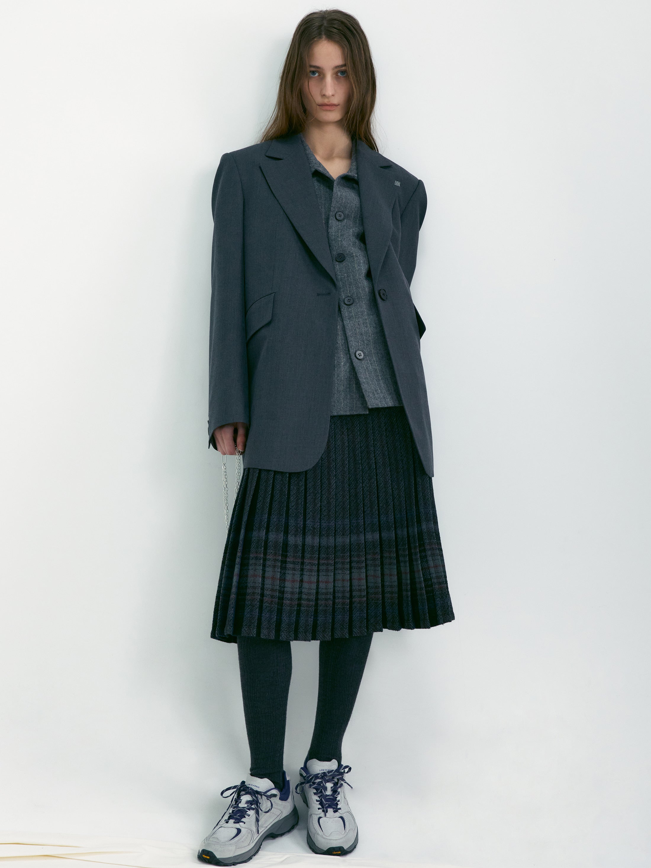 [low_classic] Oversized Classic Blazer
Melange Grey