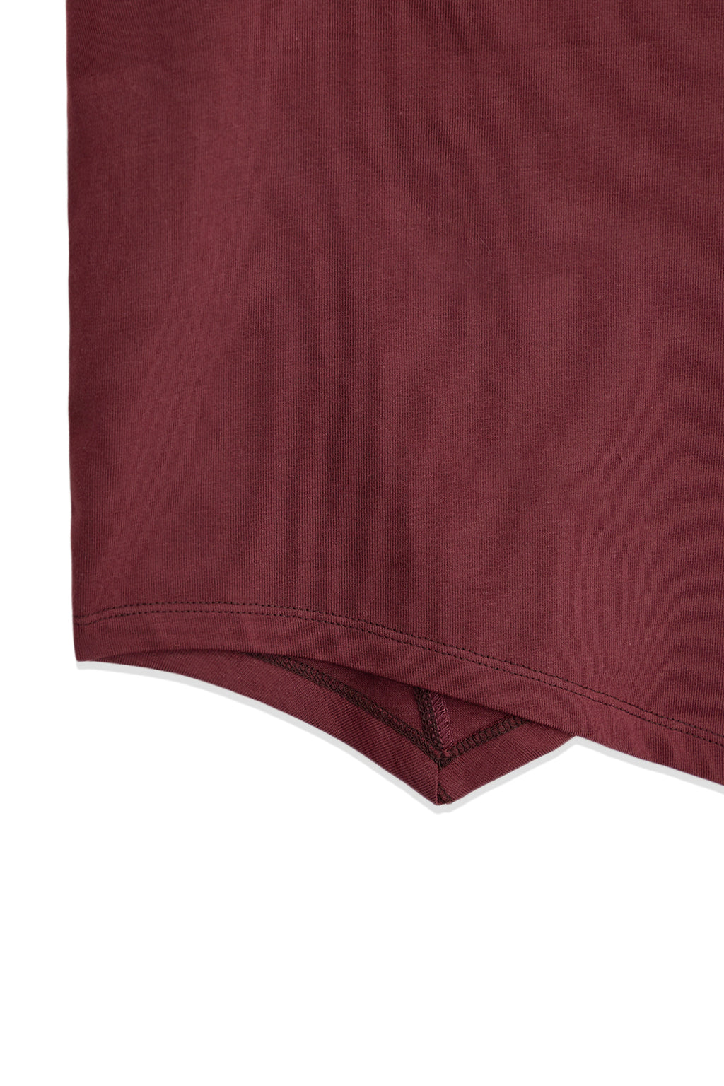 [matinkim] TWIST POINT SLIM TOP IN BURGUNDY
