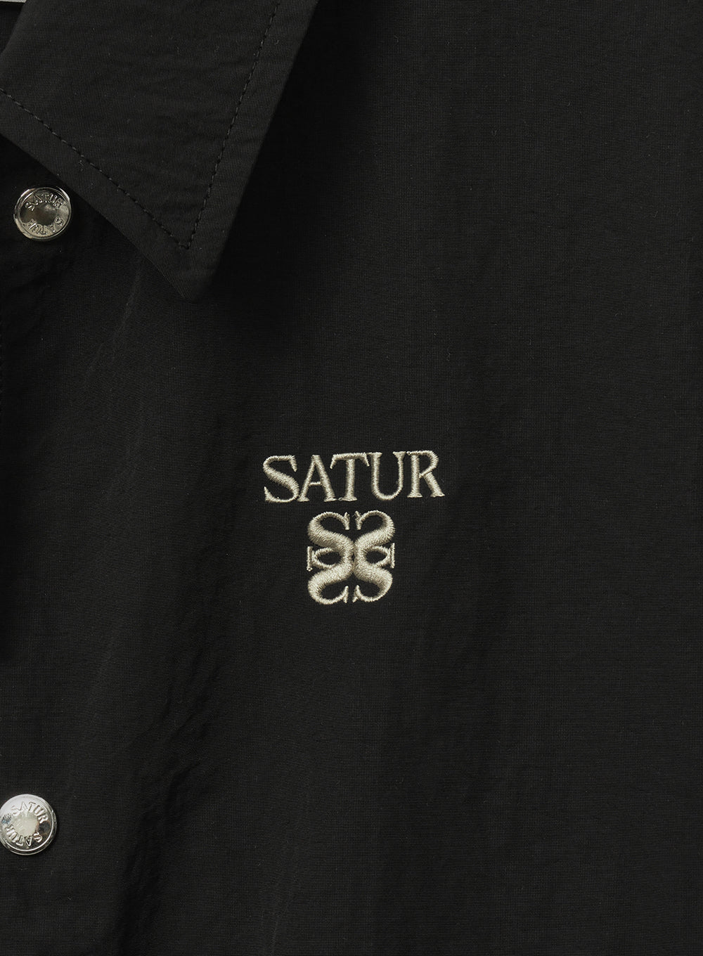 [satur] (W) Teo Nylon Coach Jacket - Black