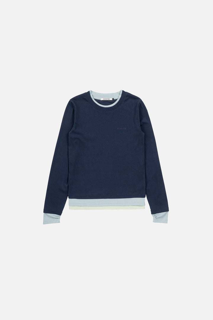 Instantfunk Essential Color Block Tee - Navy