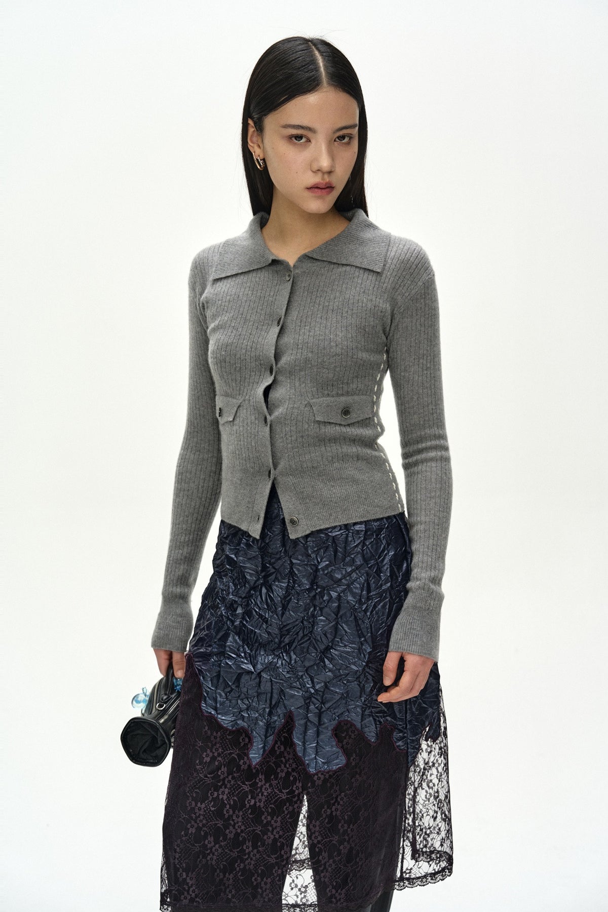 Andersson Bell Cashmere Hand Stitched Rib Cardigan