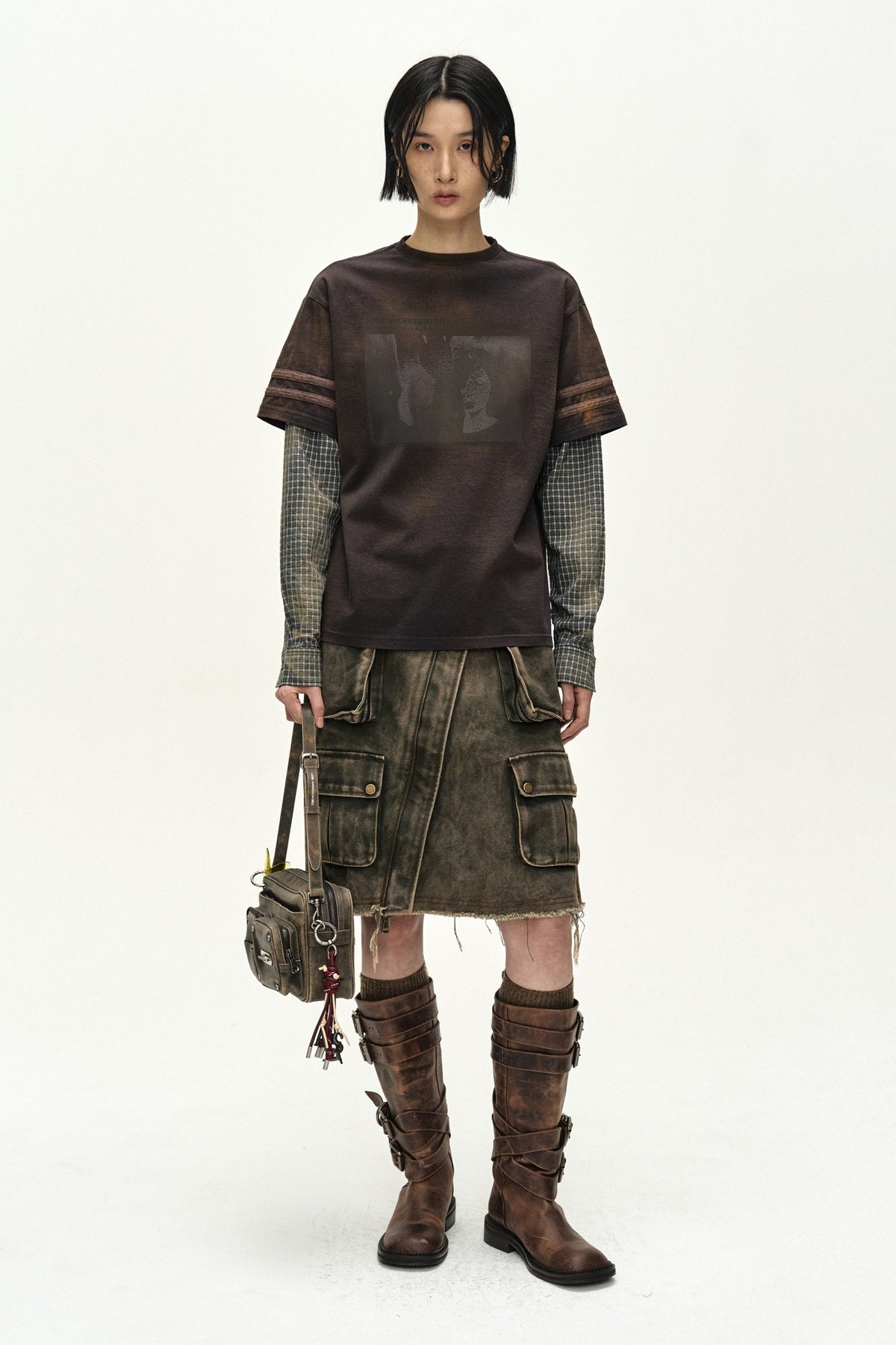 Andersson Bell Layered Sleeve Graphic T-Shirt