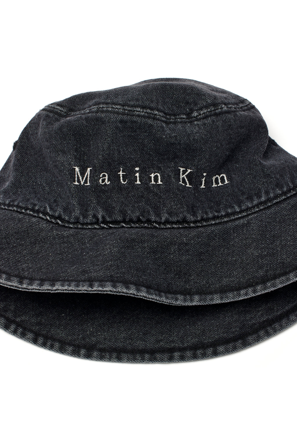 [matinkim] MATIN BLACK DENIM BUCKET HAT IN BLACK