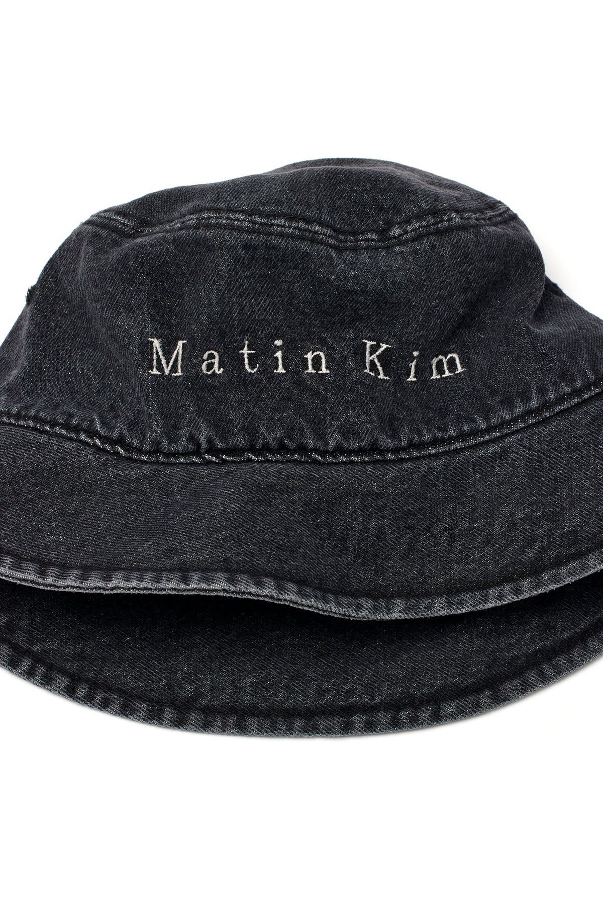 [matinkim] MATIN BLACK DENIM BUCKET HAT IN BLACK