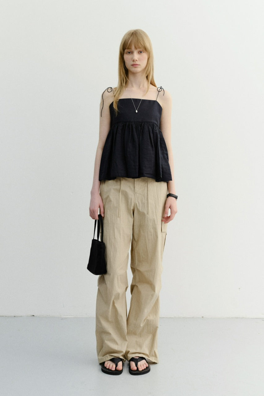 Dunst Utility Parachute Pants Beige