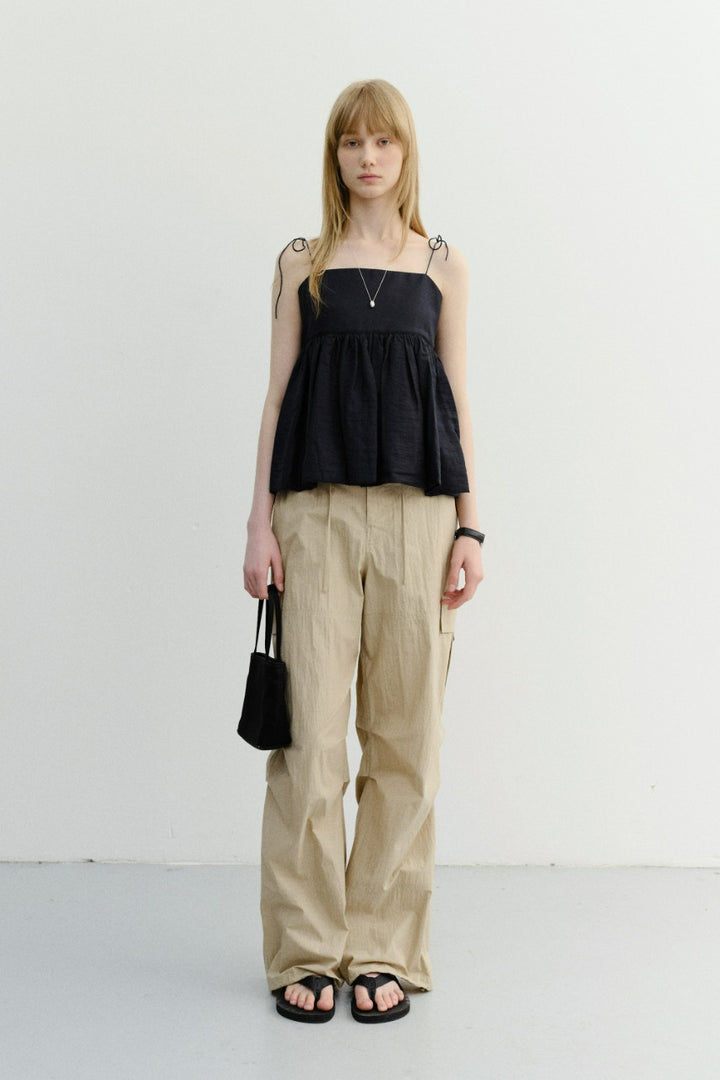 Dunst Utility Parachute Pants Beige