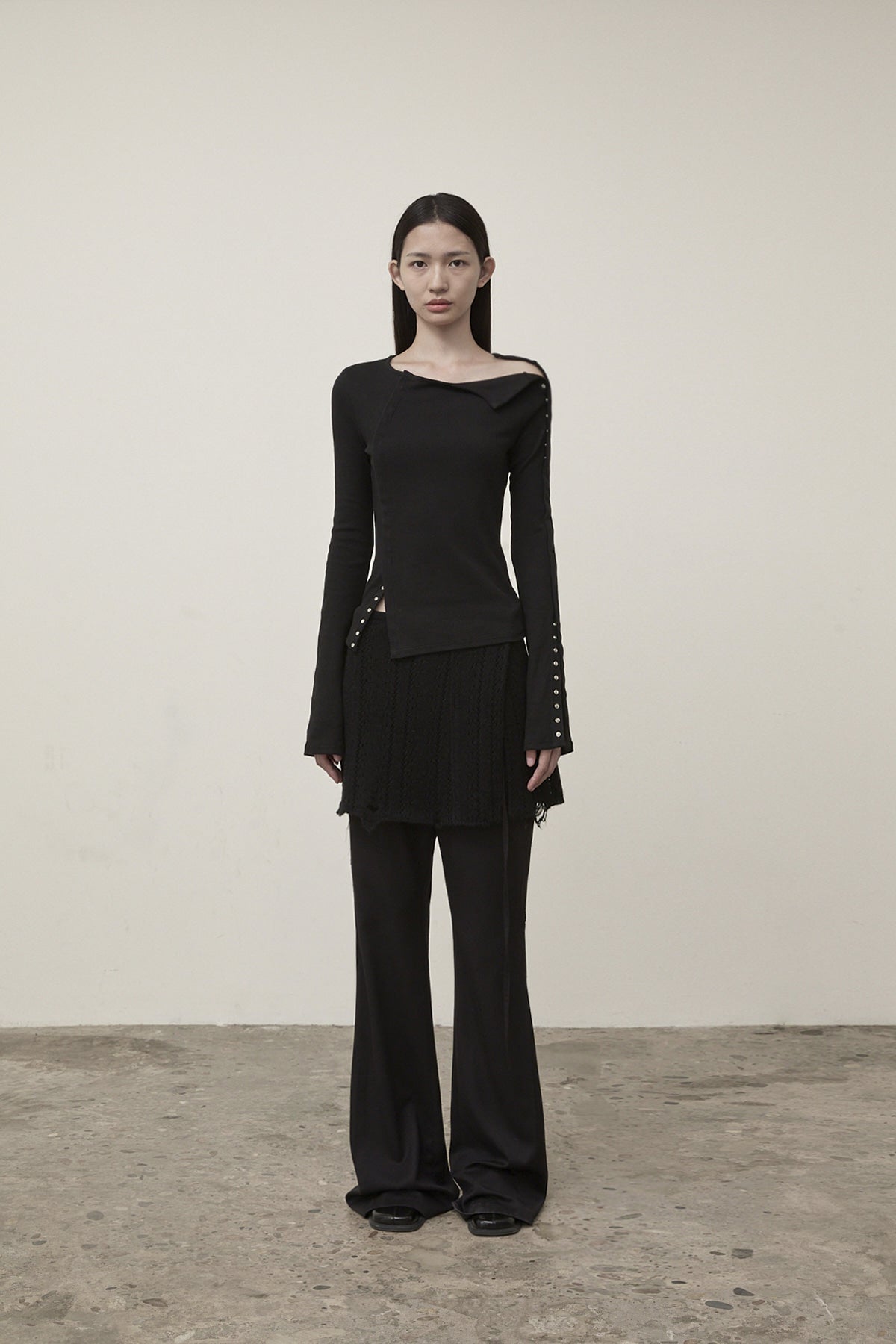 Matinkim Snap Detail Slim Top IN Black