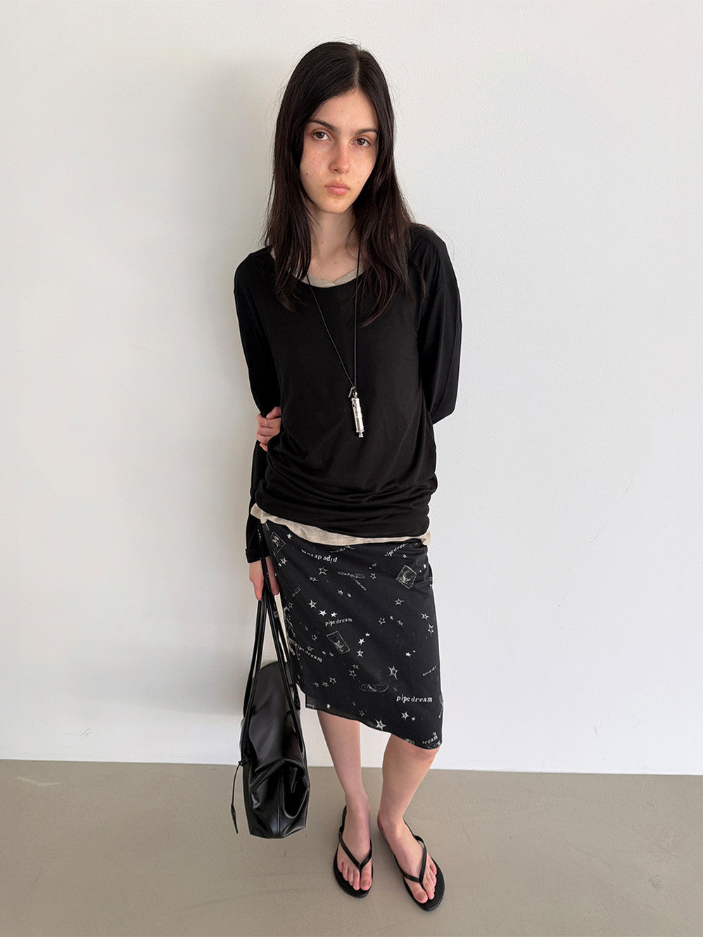 Low Classic Pipe Dream Wrap Skirt Black