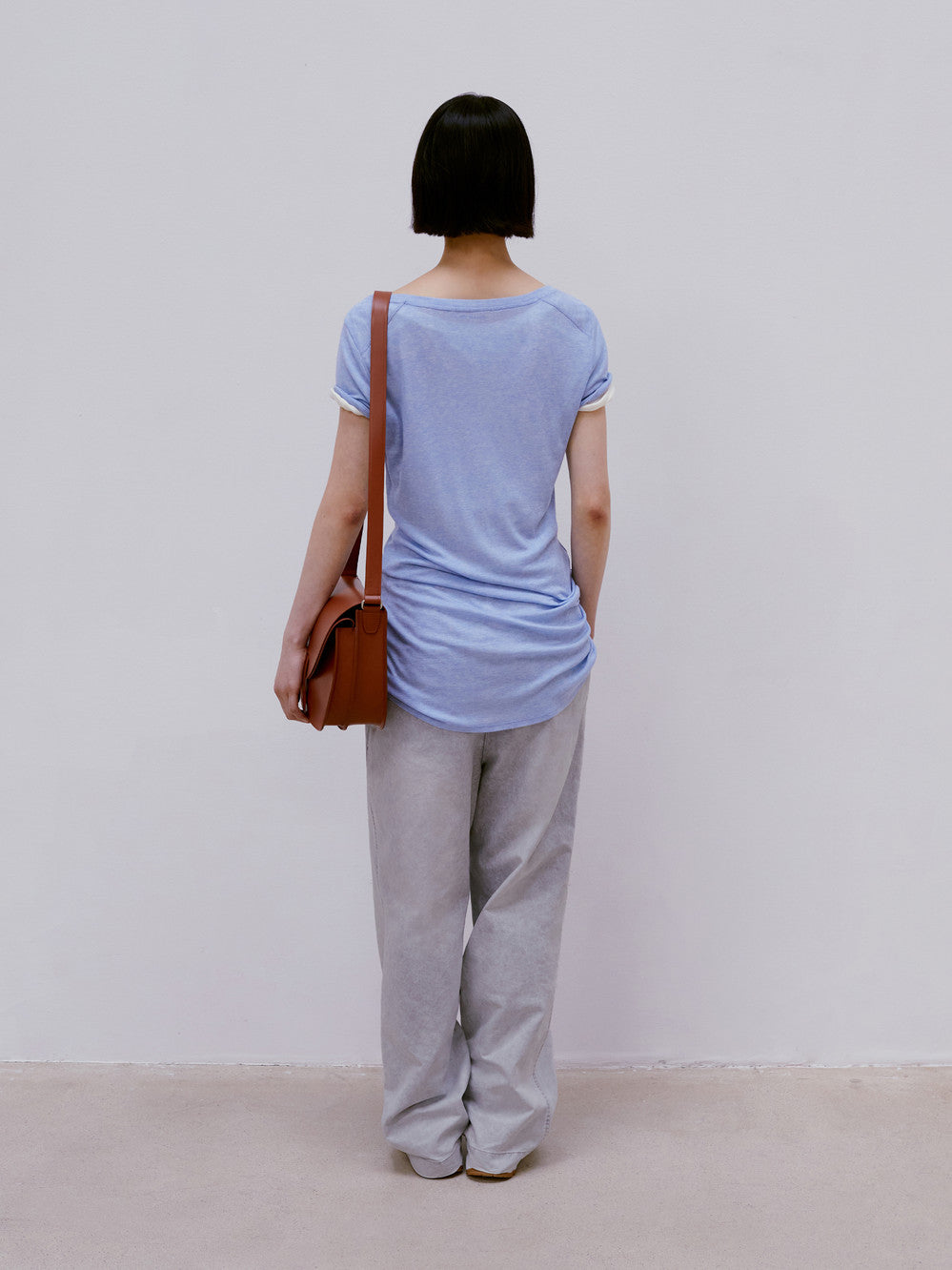 [low_classic] Button-Up Jersey Long T-Shirt
Blue