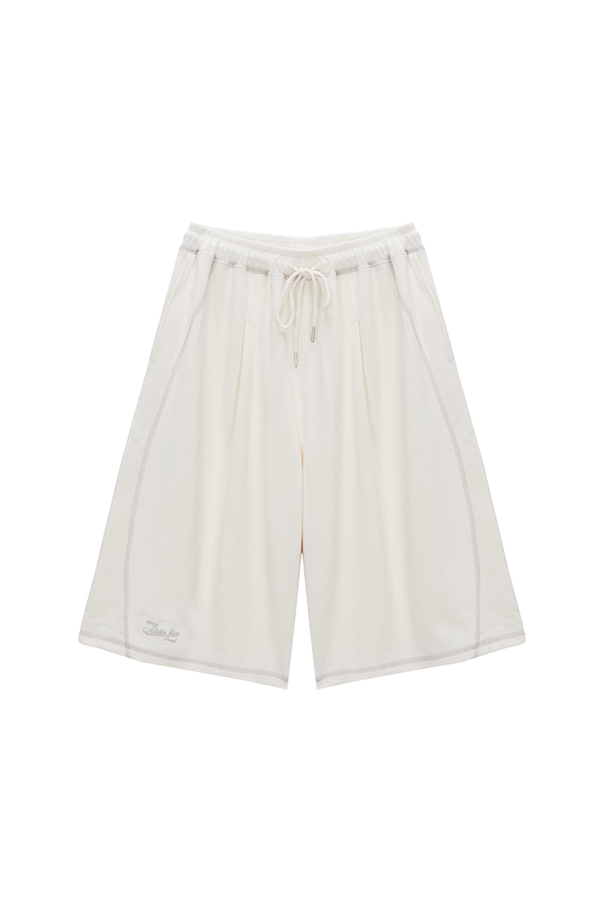 Matinkim Stitch Label Half Sweatshorts IN Ivory