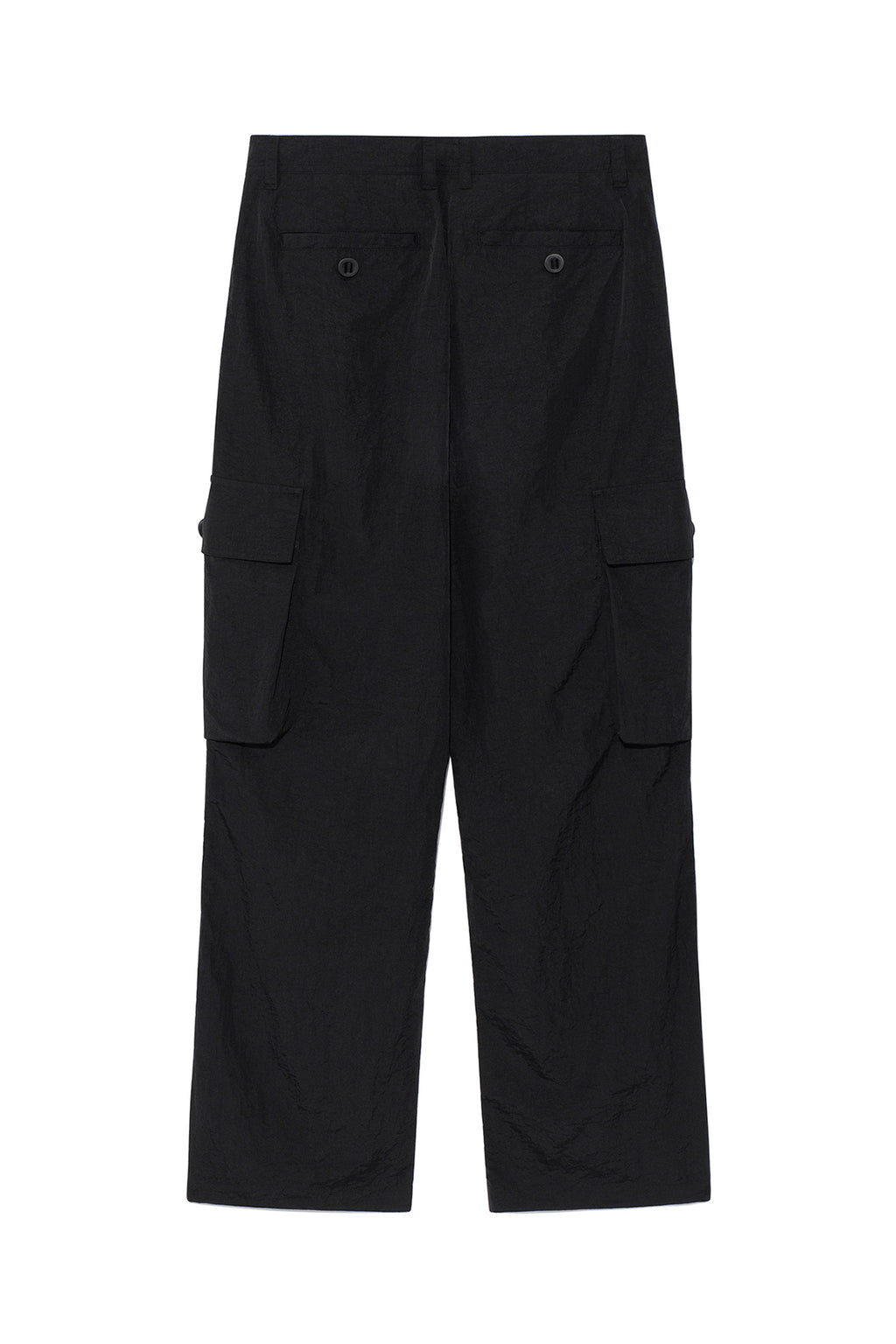 [matinkim] STRING NYLON CARGO PANTS IN BLACK