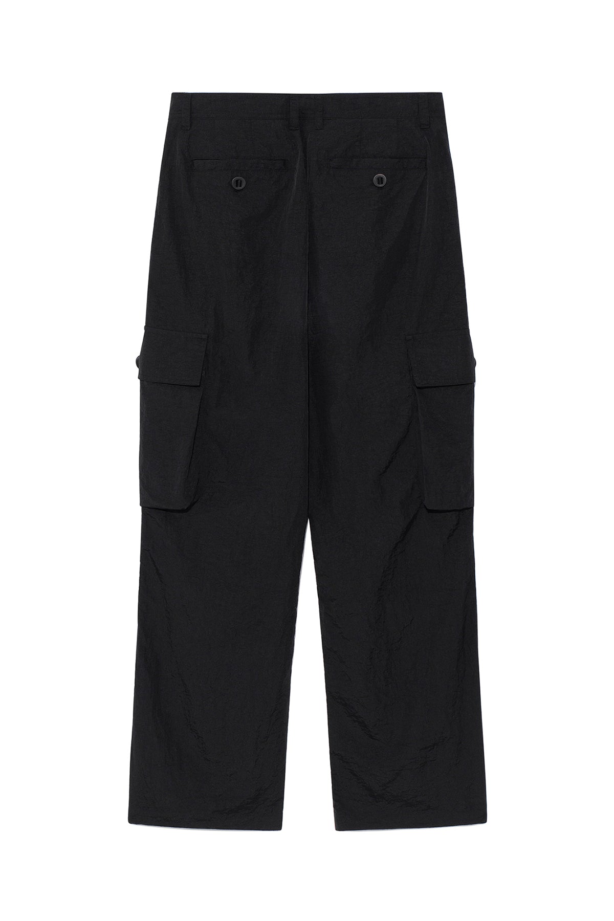 [matinkim] STRING NYLON CARGO PANTS IN BLACK