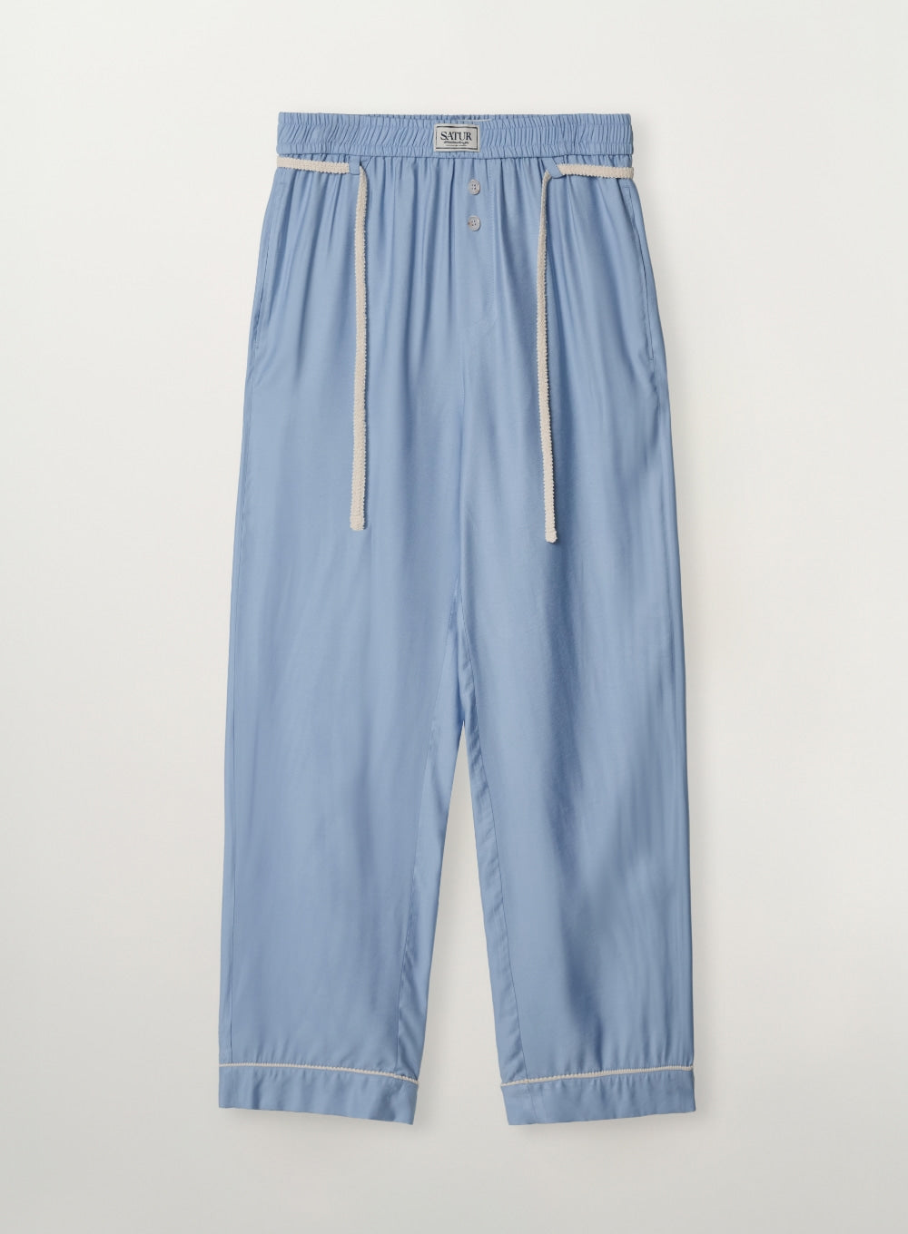 [satur] Homewear Lace-up Banding Pants - Sky Blue