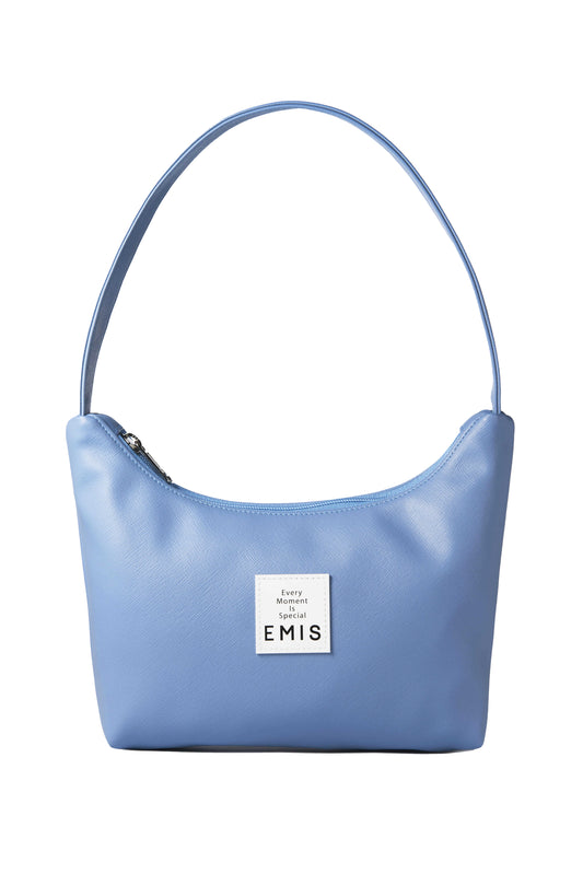 LEATHER HOBO BAG-BLUE