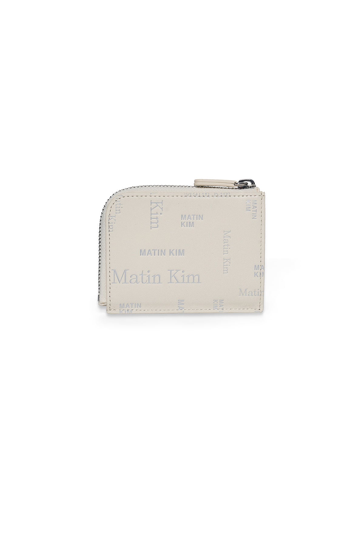 Matinkim Matin All-Over Logo Half Round Zip Wallet IN Ivory