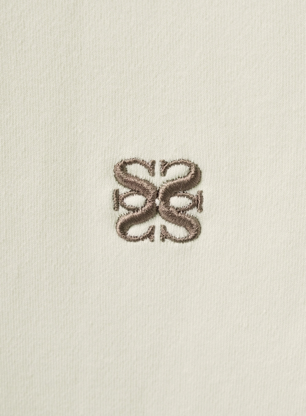 [satur] (W) Lawton Crop Half Sweatshirt - Cream