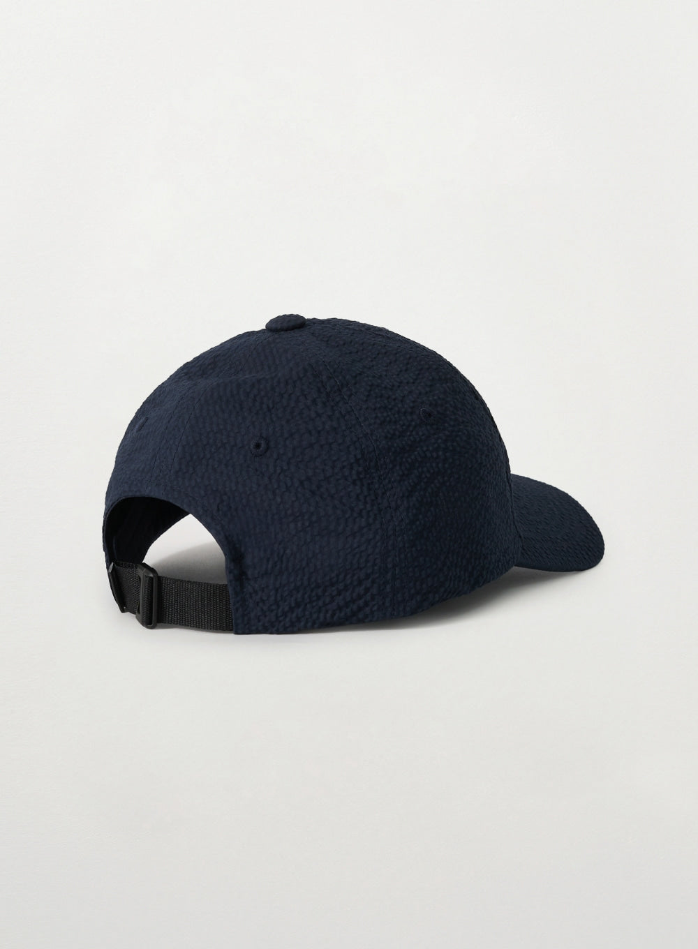 Satur Seersucker Logo Ball Cap - Navy