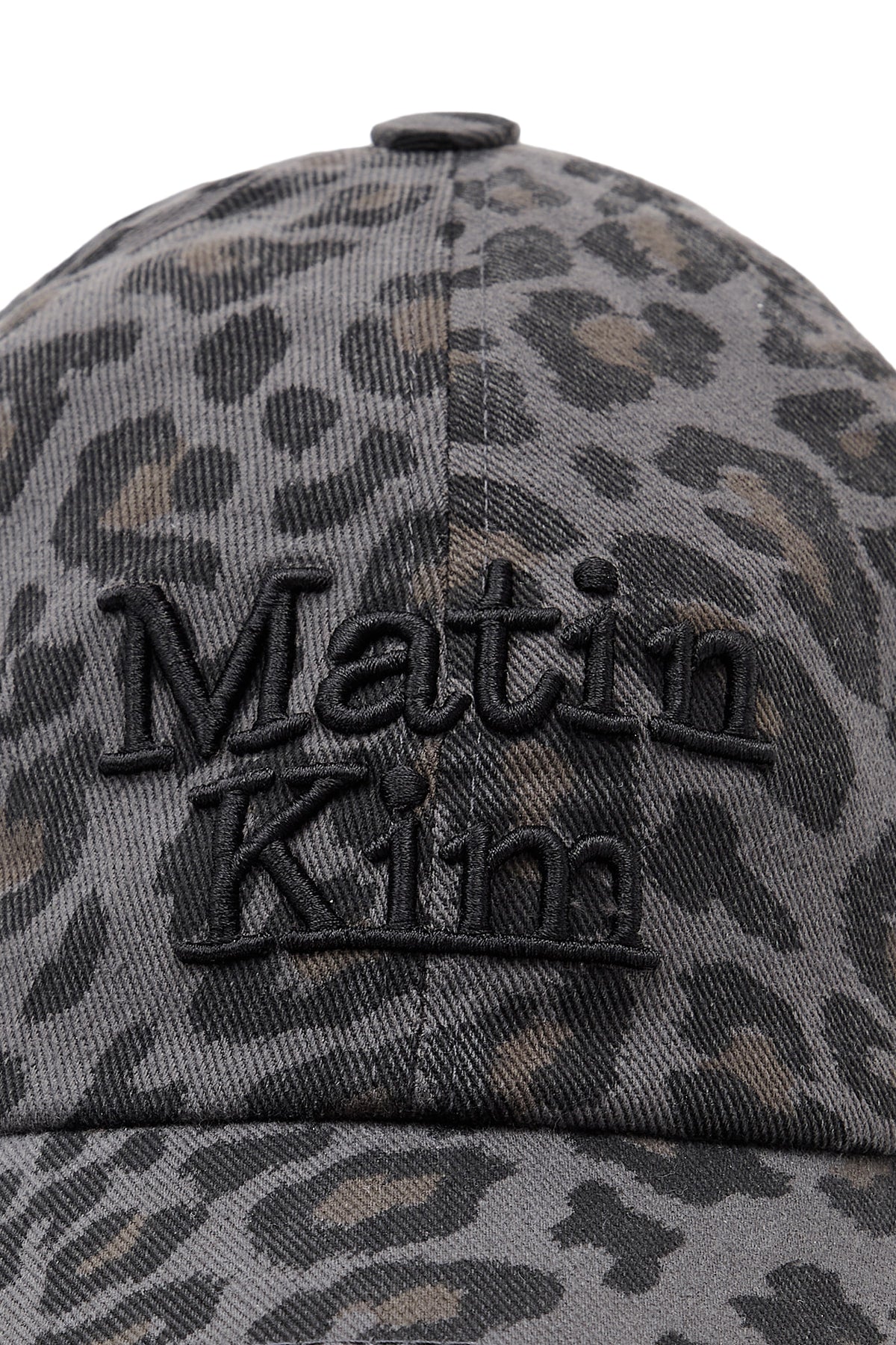 [matinkim] MATIN LEOPARD VOLUME LOGO BALL CAP IN DARK GREY