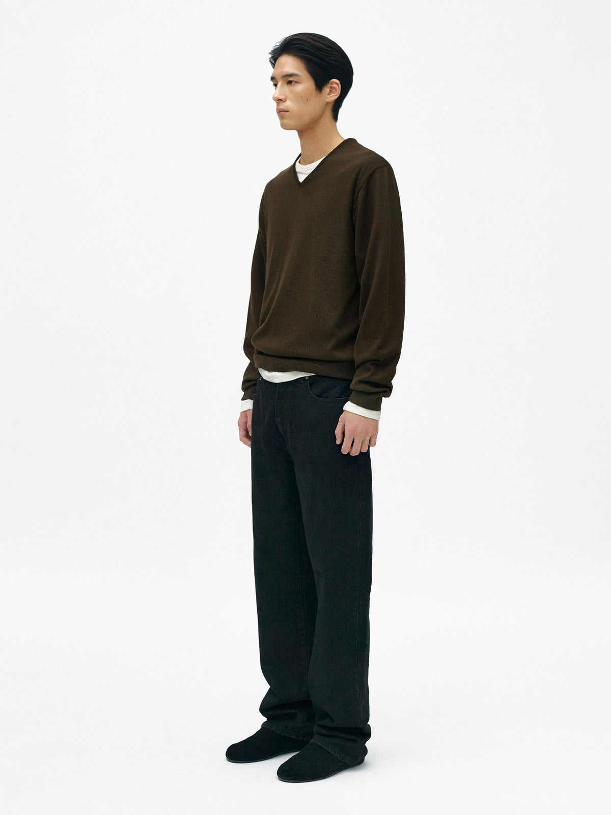 Nothing Written Foyer v-neck pullover (Brown)