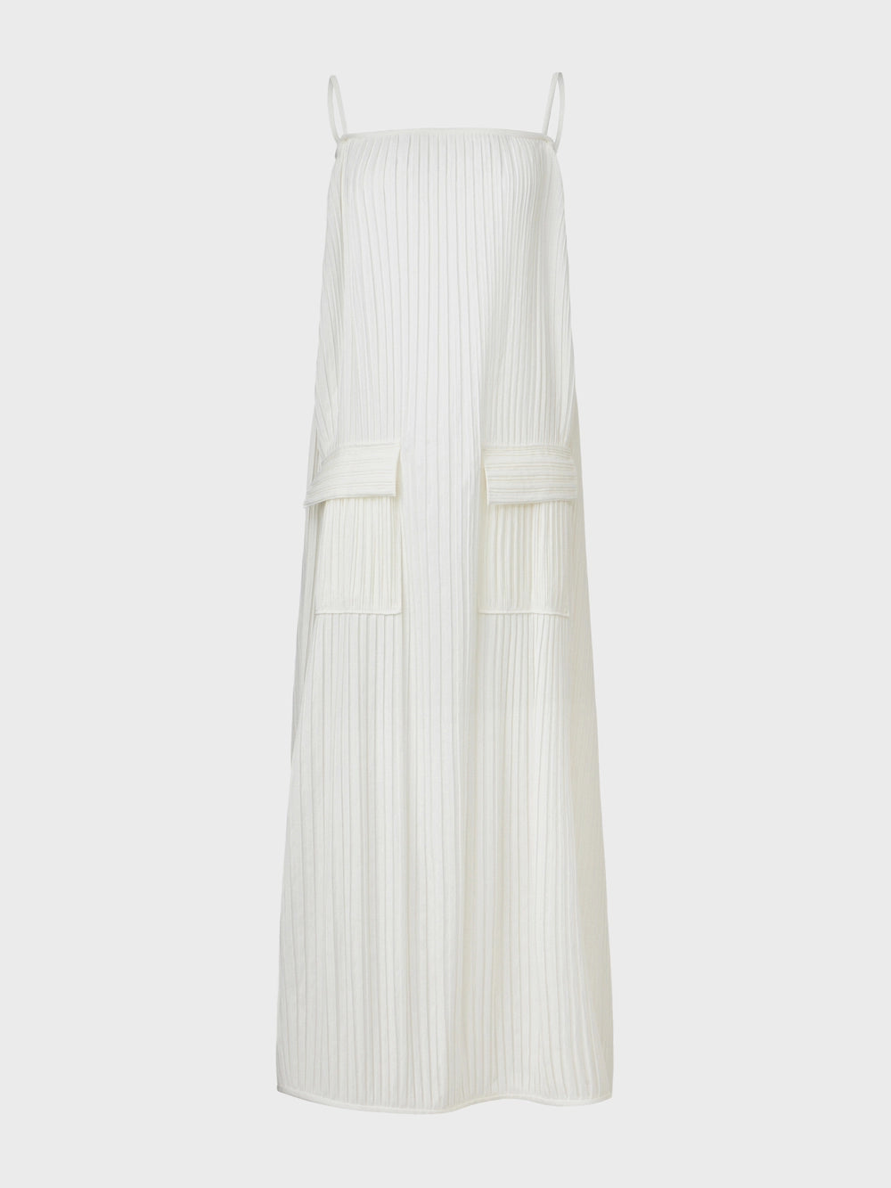 EENK Pleated Apron Dress - Ivory
