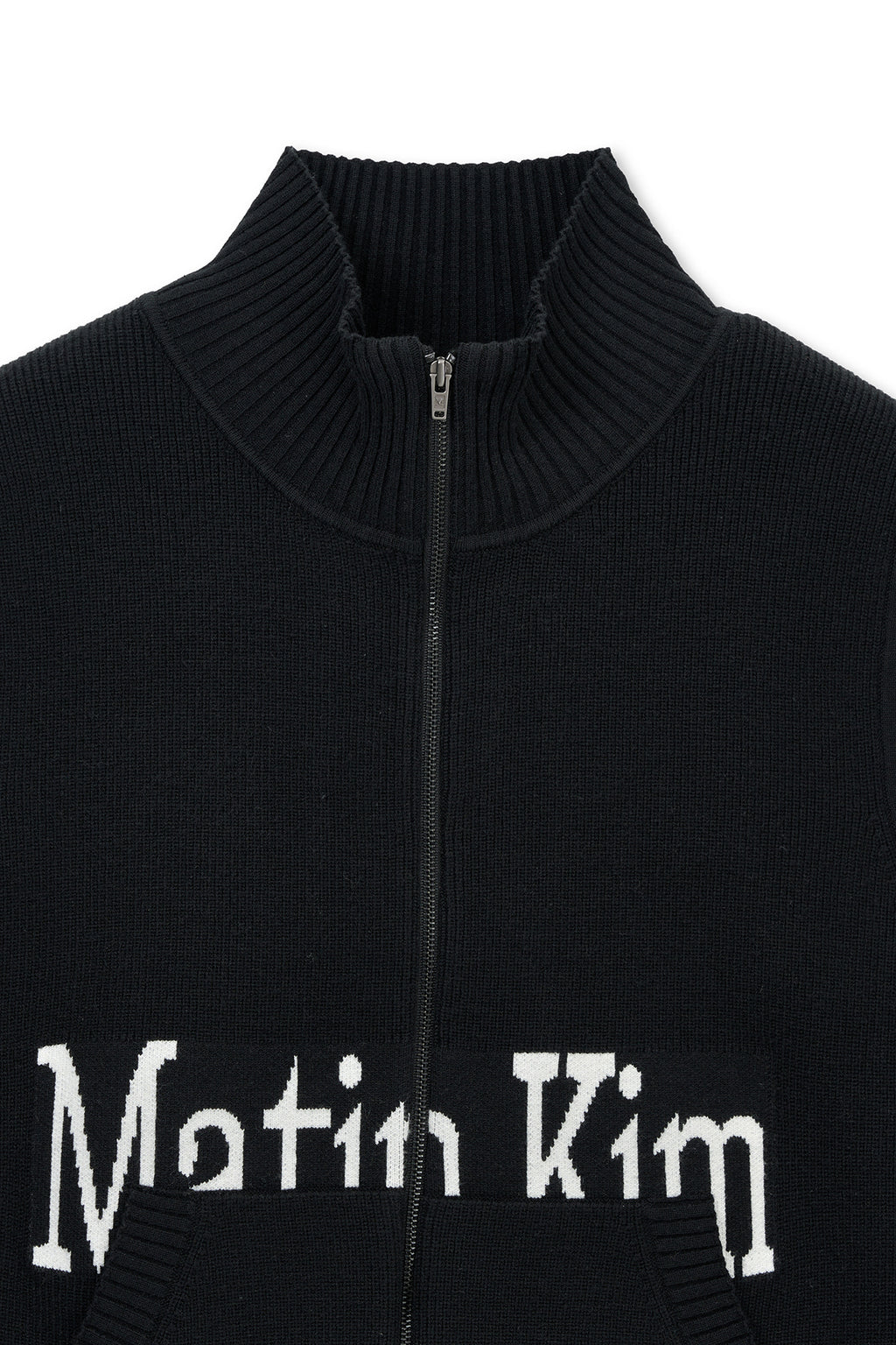 Matinkim Matin Kim Spell Point Knit Zip UP Vest IN Black