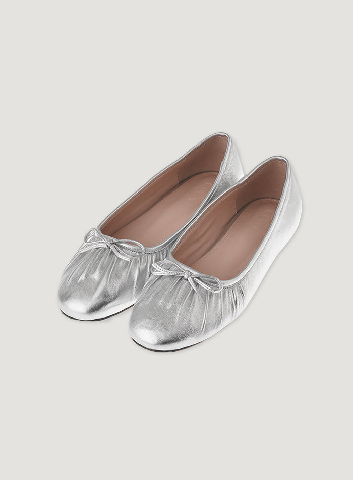 Mango Maniplease Born Shirring Flat Shoes