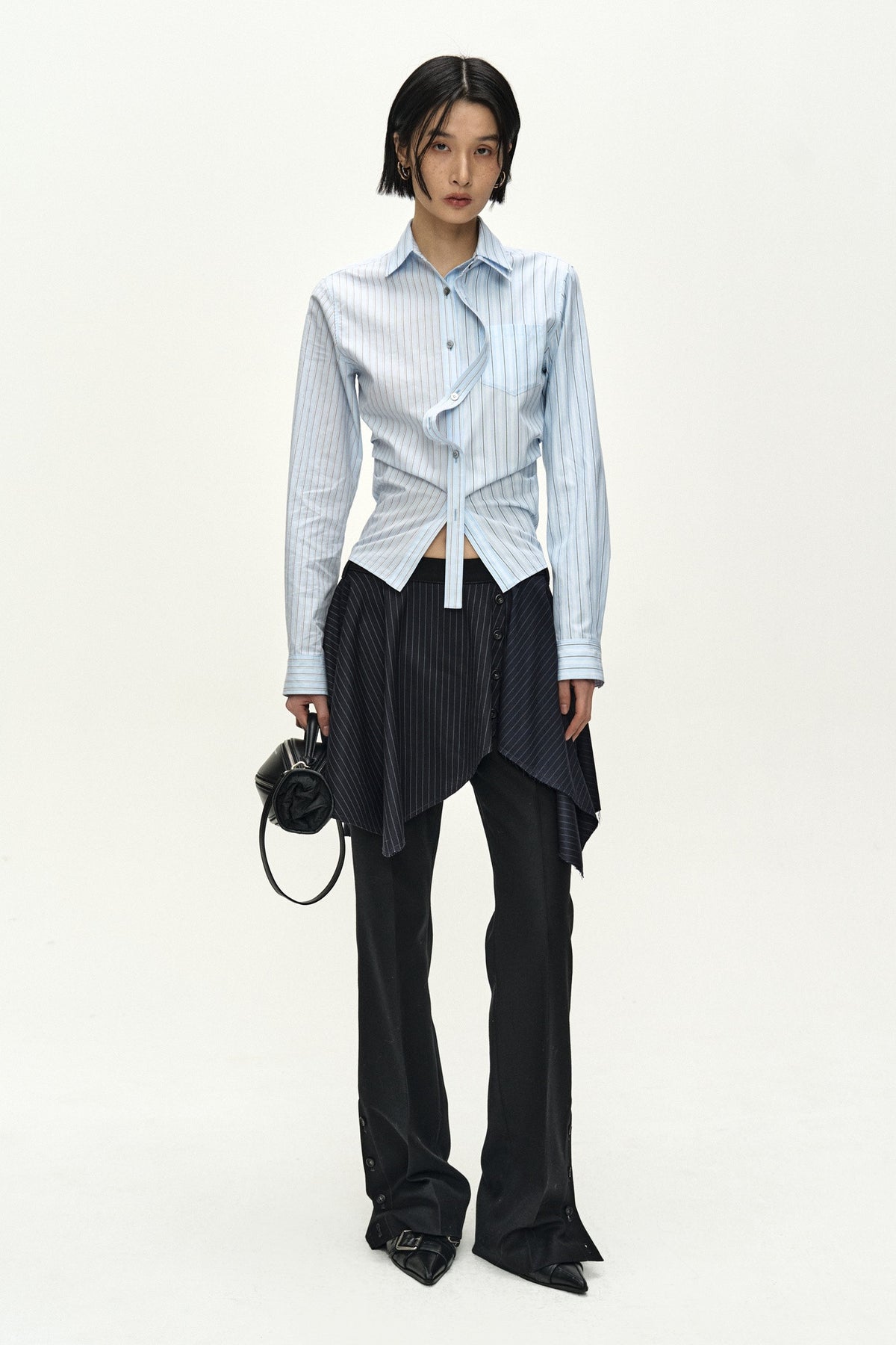 Andersson Bell Split-Stripe Contour Shirt