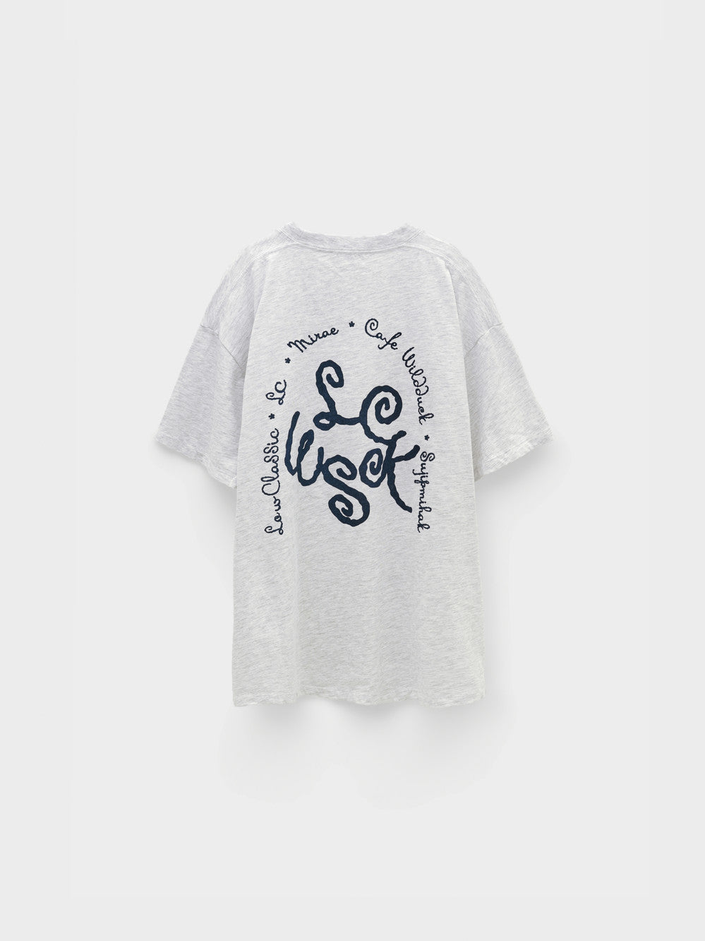 Low Classic Mirae Graphic Oversize T-Shirt Light Grey