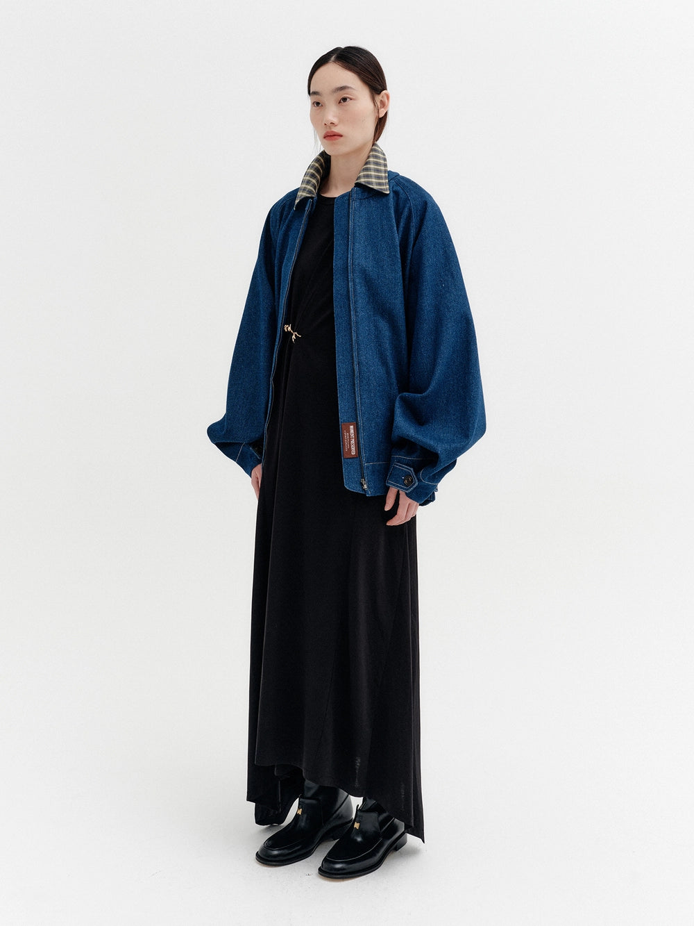 EENK Convertible Collar Raglan Jumper - Blue
