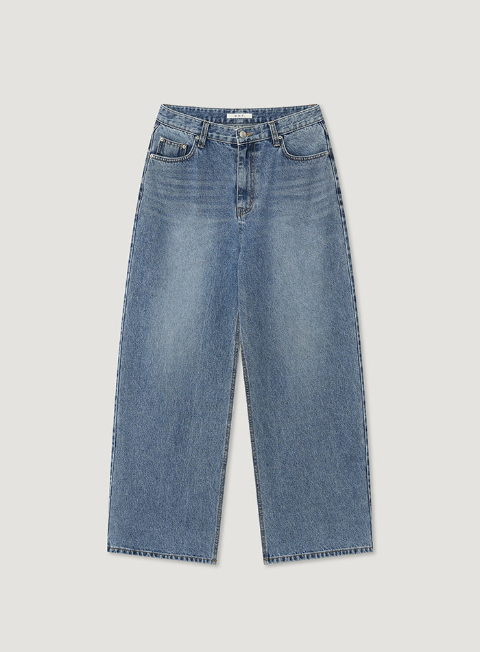Mango Maniplease Delly Jeans Washed Blue