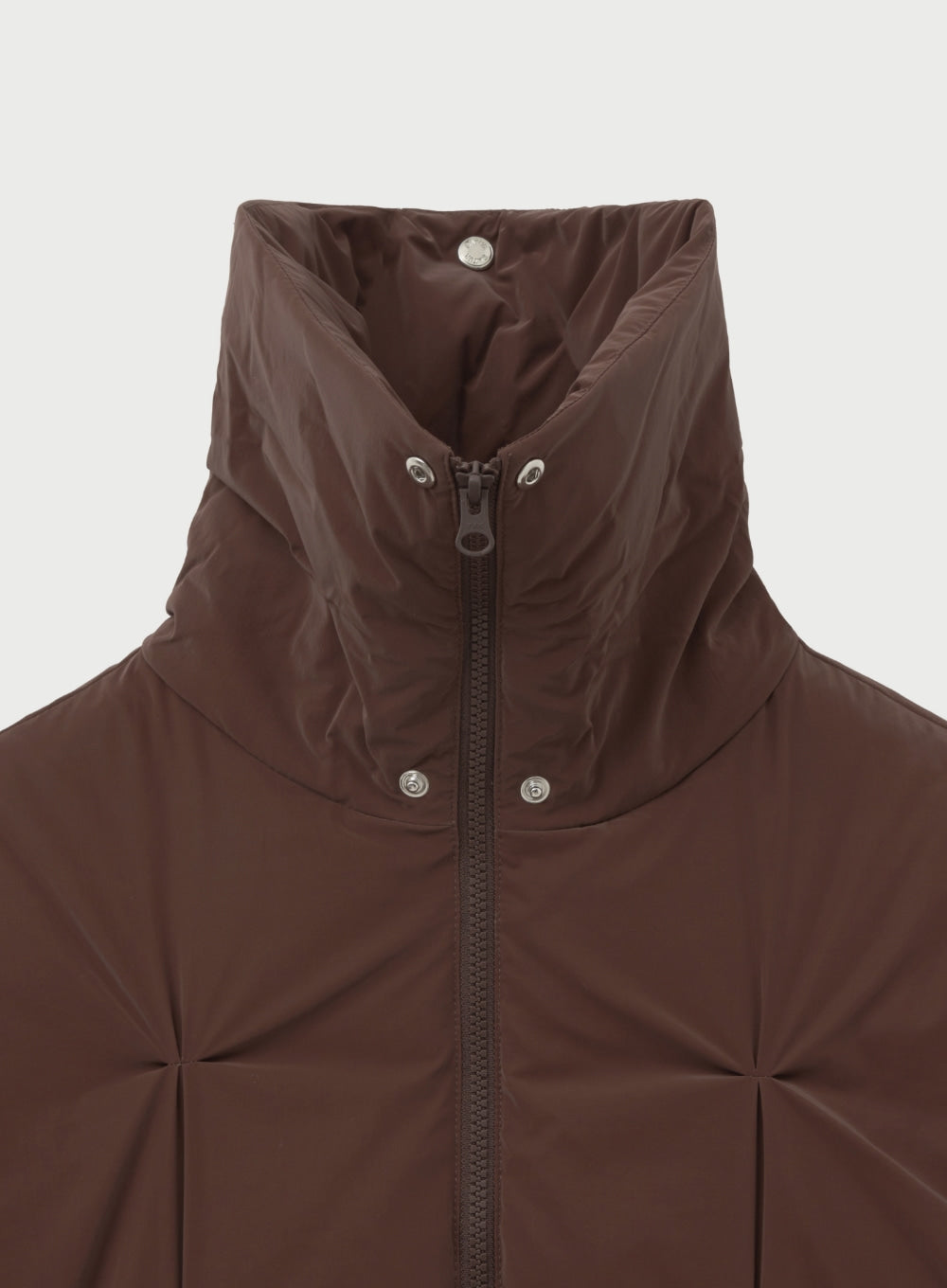 [satur] (W) Orta 2-Way Collar Duck Down Padding - Brown