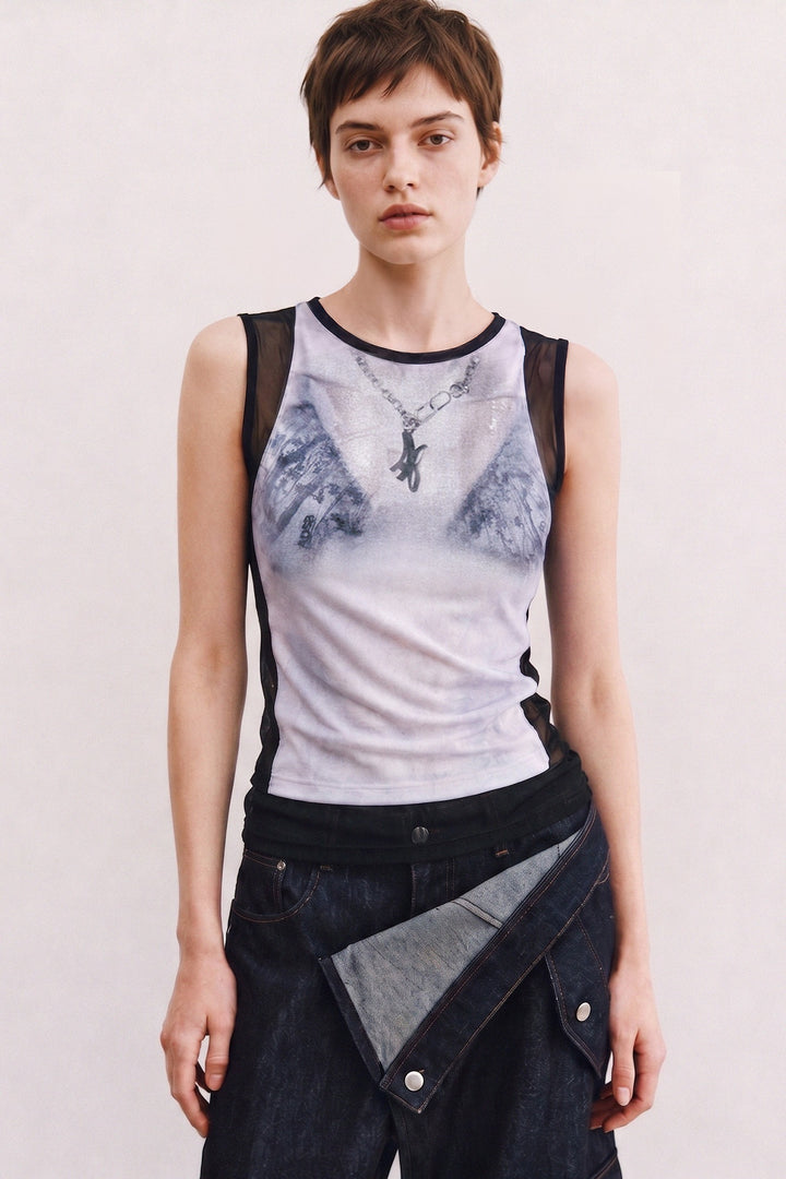 Andersson Bell Wet-Printed Sleeveless T- Shirt