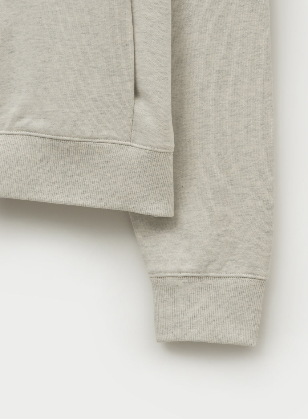 [satur] Apero Loose Fit Tuck Pocket Hoodie - Melange Ivory