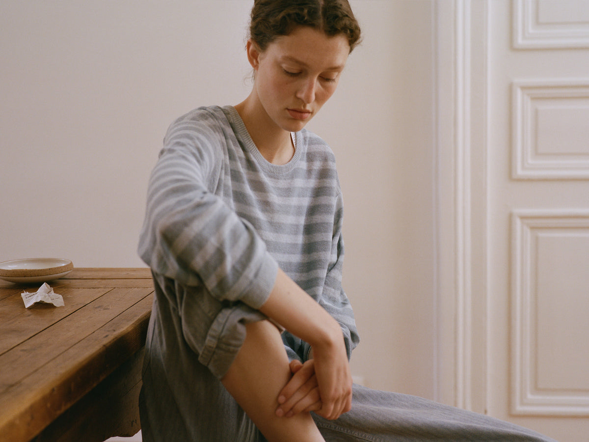 Nothing Written Jeanne cotton pants (Sky blue)