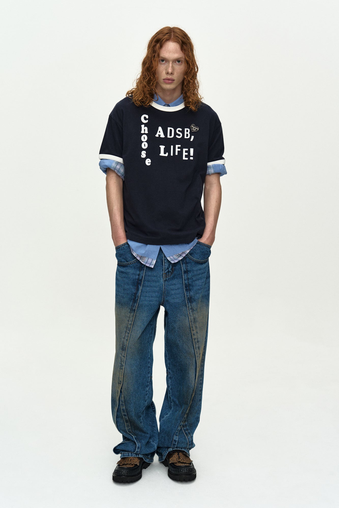 Andersson Bell Unisex Layered Wide-Leg Jeans