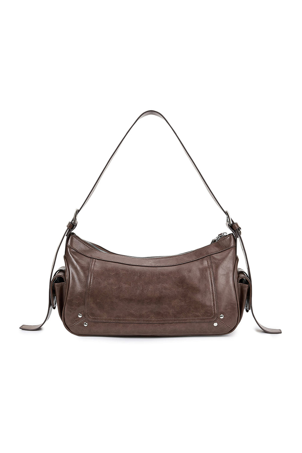 [matinkim] RIVET POINT QUAD SHOULDER BAG IN BROWN