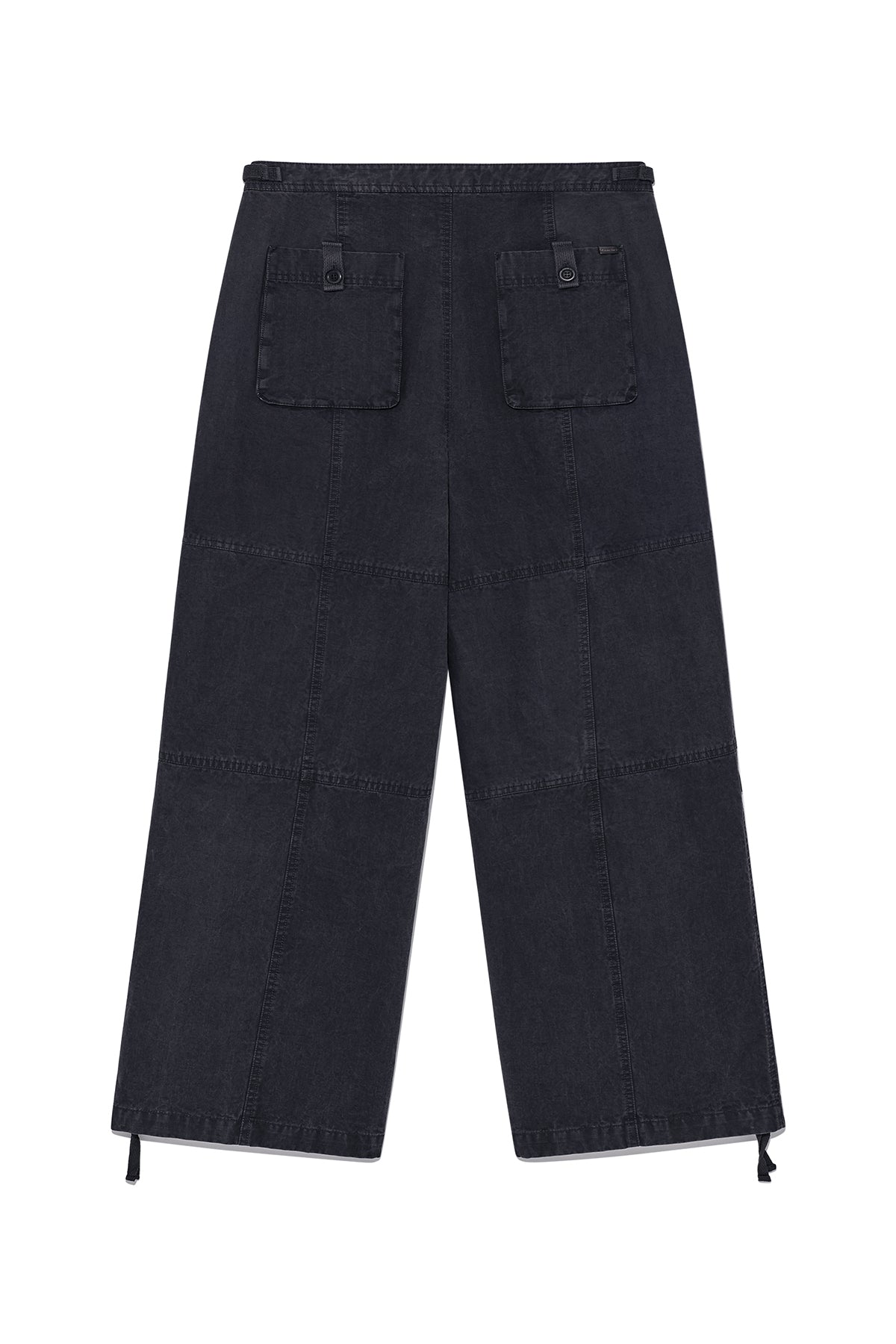 Matinkim Patch Point Washed Cotton Pants IN Charcoal