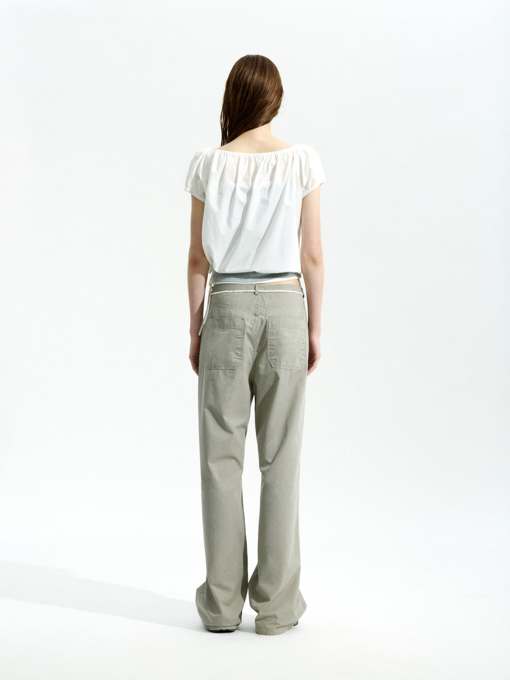 Low Classic Shirring Volume Top Off White