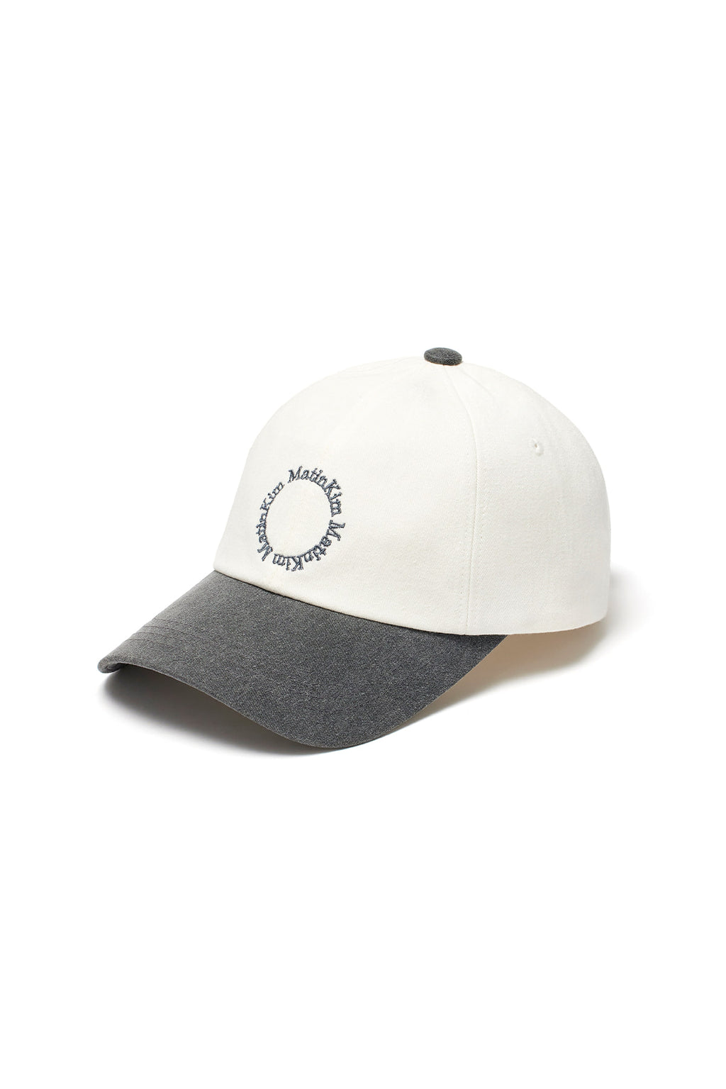 [matinkim] TWO TONE CIRCLE LOGO BALL CAP IN GREY