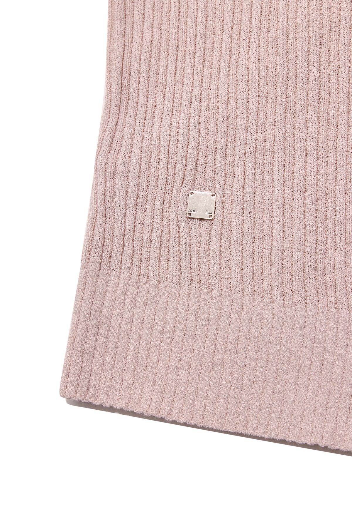 [matinkim] WRAP SLEEVELESS KNIT HOODY TOP IN LIGHT PINK