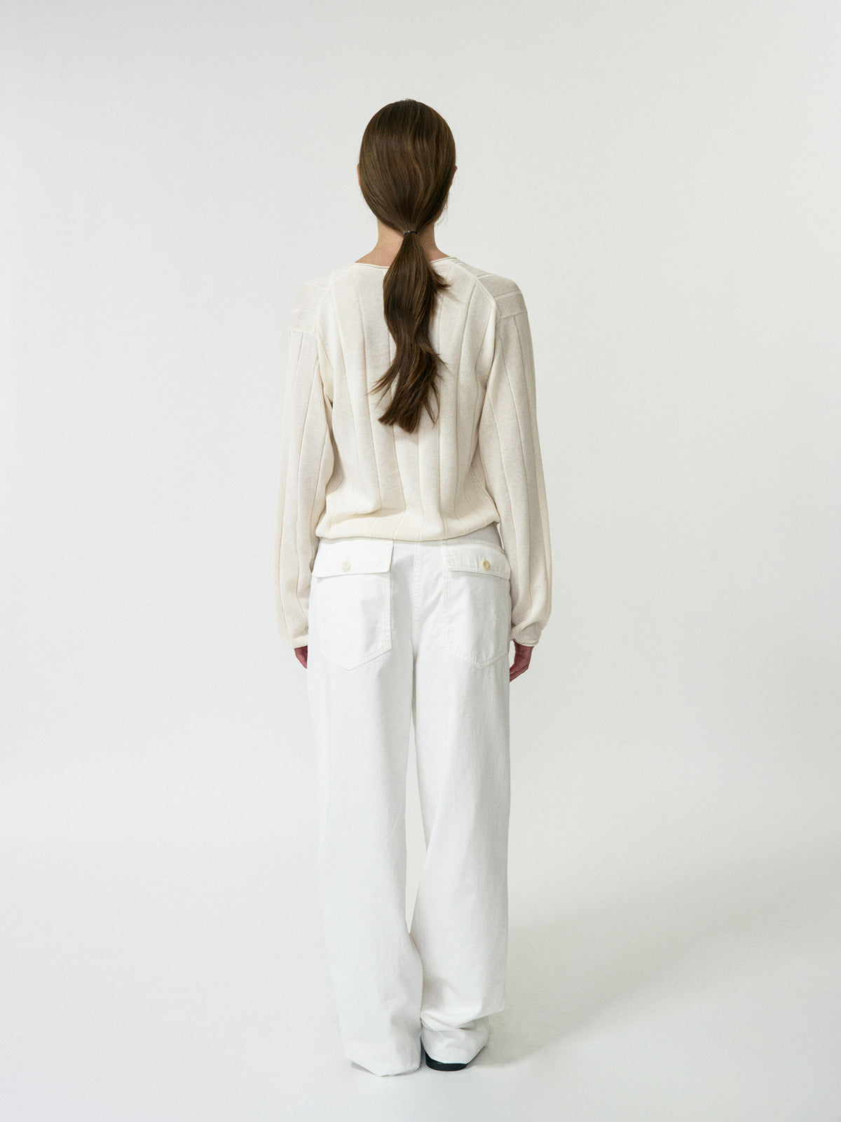 Nothing Written Nave paper knit cardigan (Ivory)