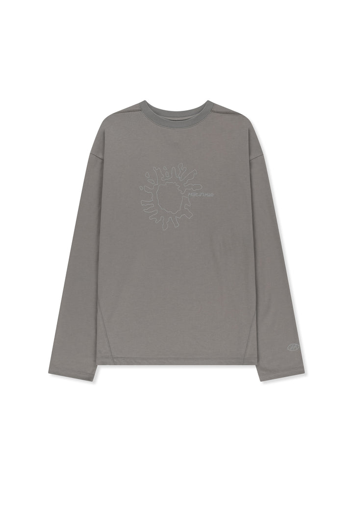 Matinkim Matin Pace Sunburst Graffiti Covered Top IN Charcoal