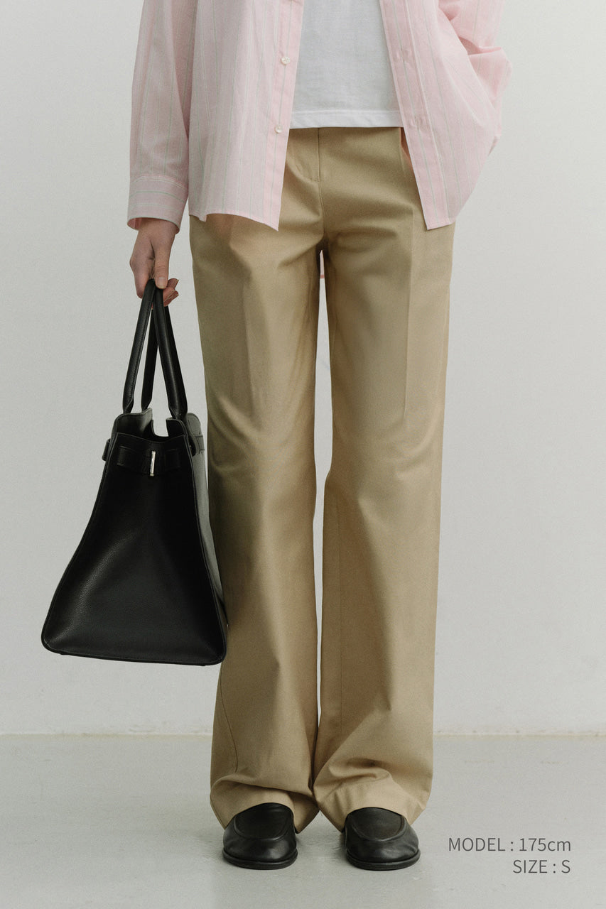 Dunst Pleated Chino Slacks Classic Beige