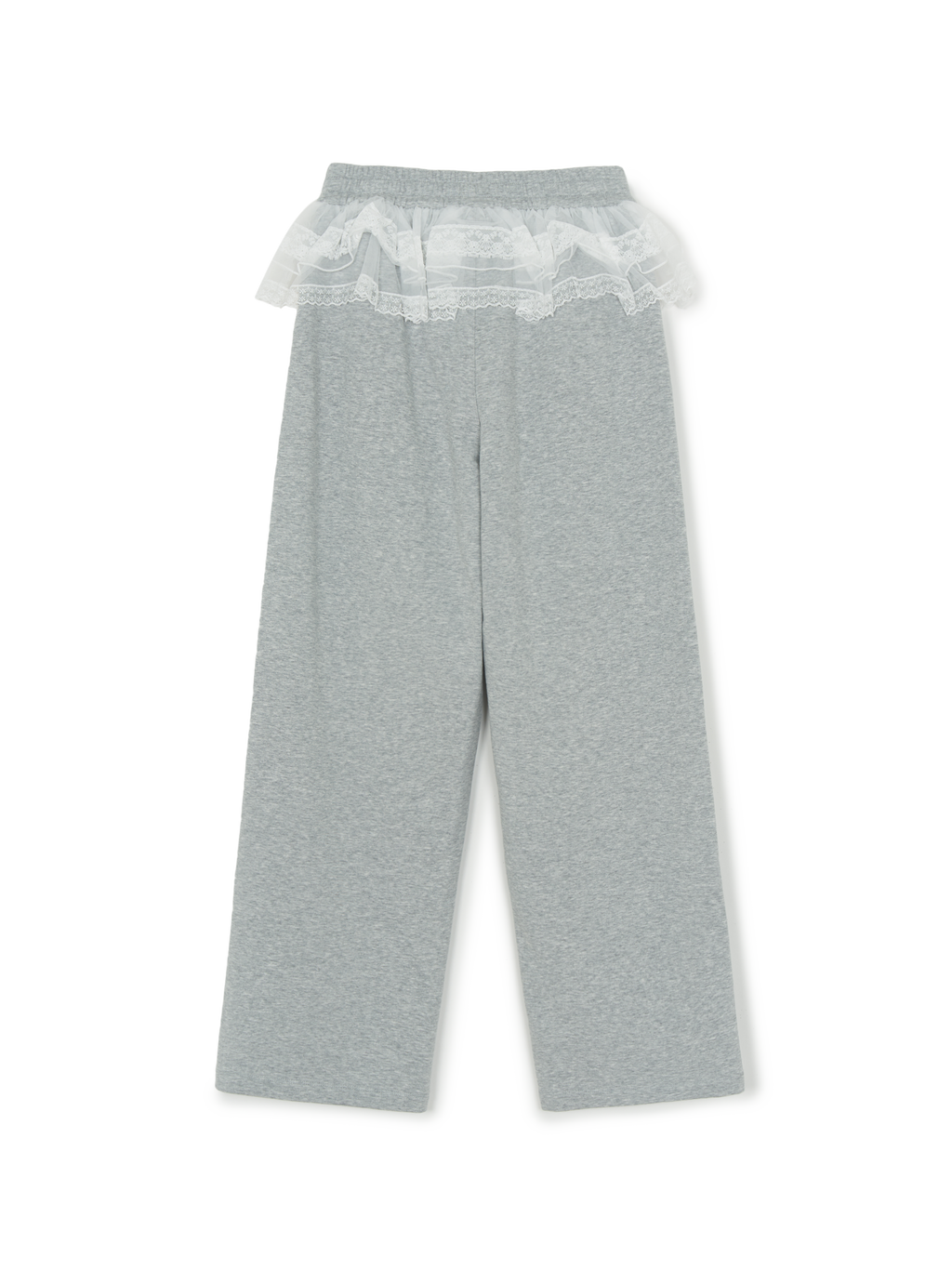 [mlb korea] Women's Basic Lace Ruffle Semi Wide Pants